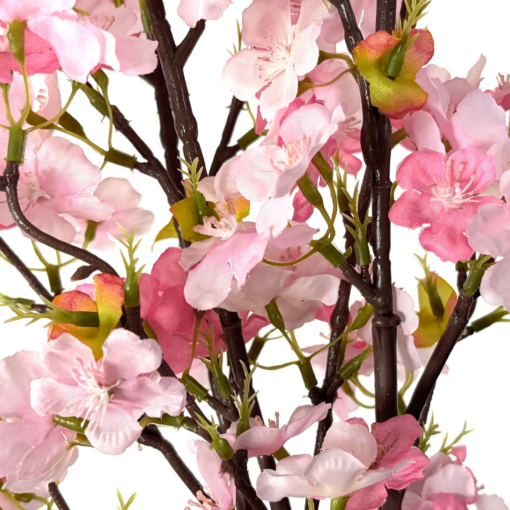 3 Pcs Artificial Cherry Blossom Branches 41 Inch, Faux Flowers Cherry Blossom Stems Spring Decorations, Real Touch