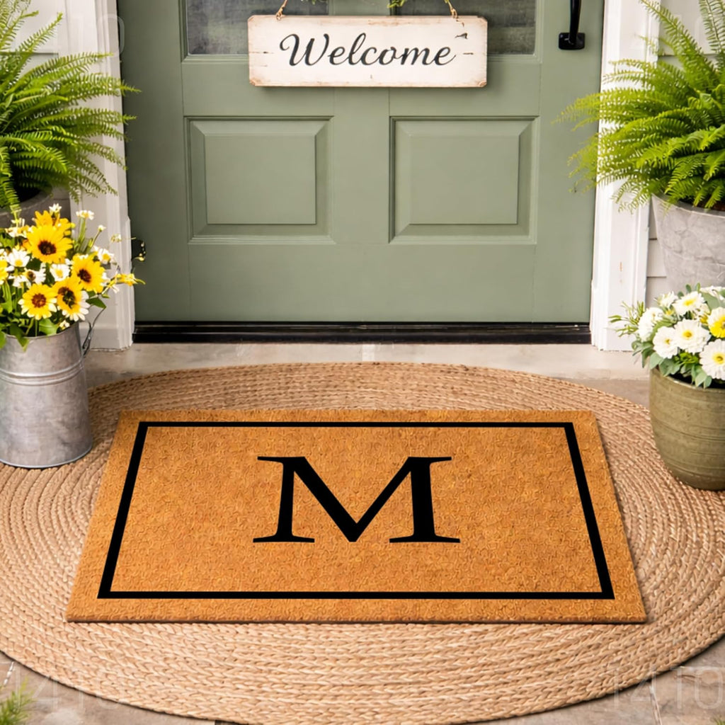 Doormat - Personalized Monogram Letter Welcome Door Mat (24x72) 1410 | Personalized Housewarming Gift, New Home