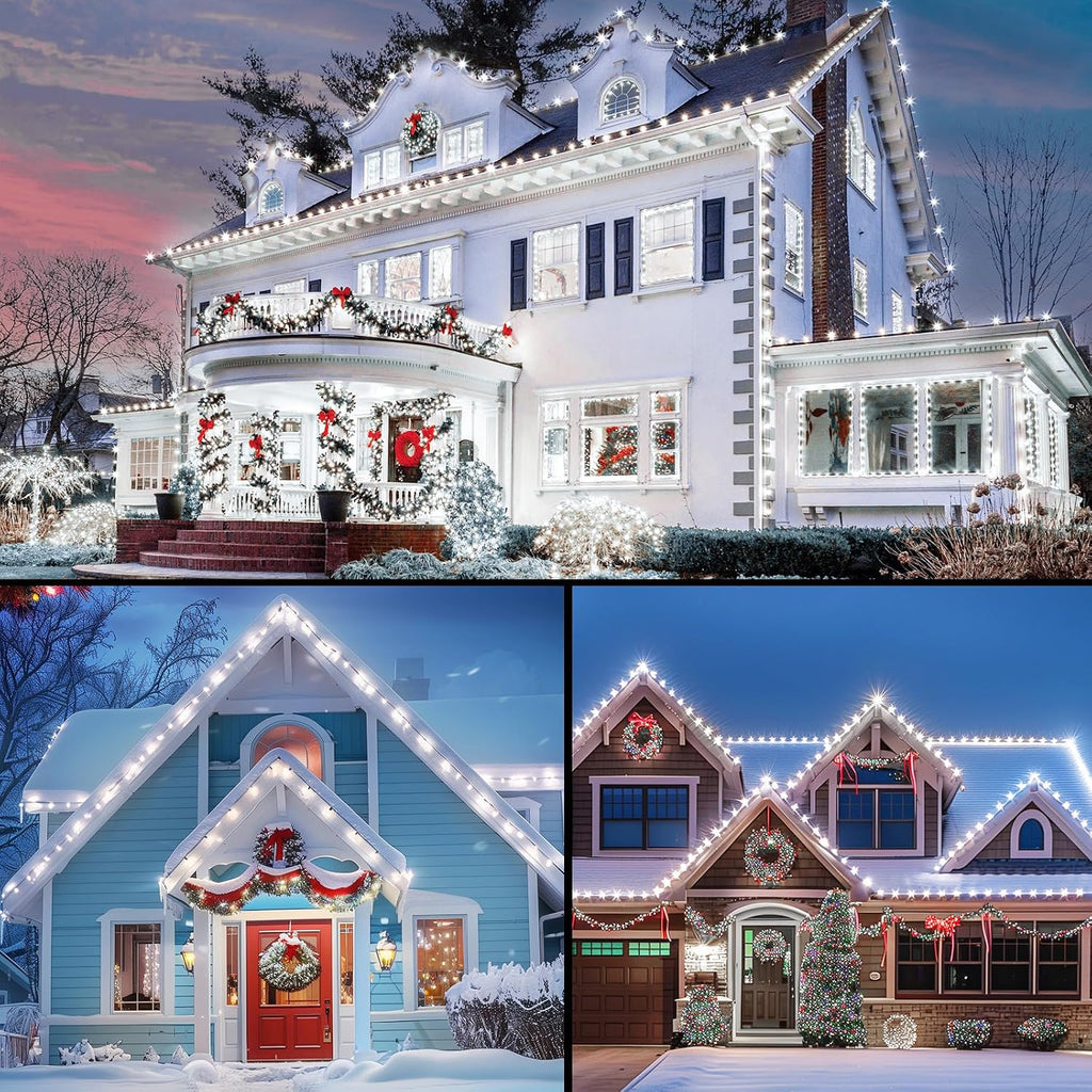 C9 LED Christmas Lights Outdoor, 81FT 100 LED C9 String Lights, Waterproof, Connectable, 8 Modes, with Timer & Memory