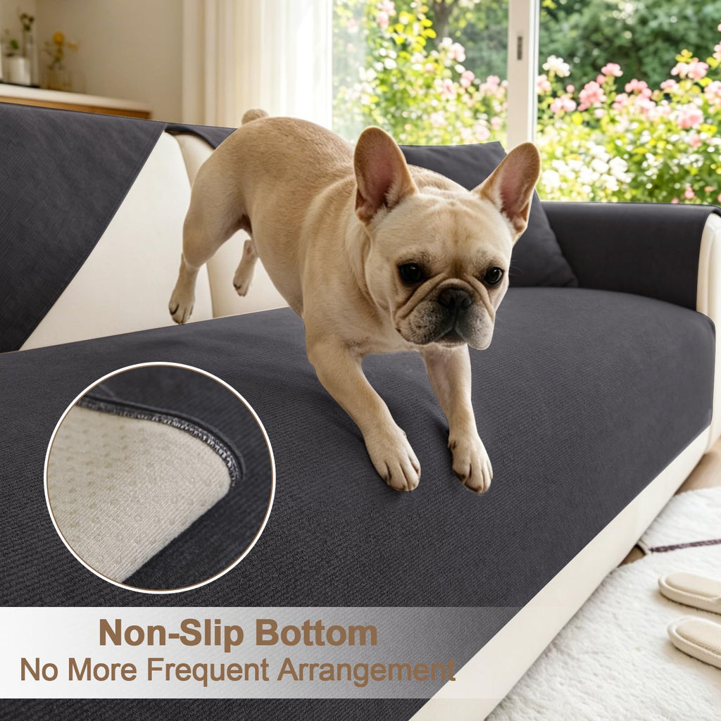 100% Waterproof Couch Cover for Dogs, Non-Slip Sectional Sofa Cover