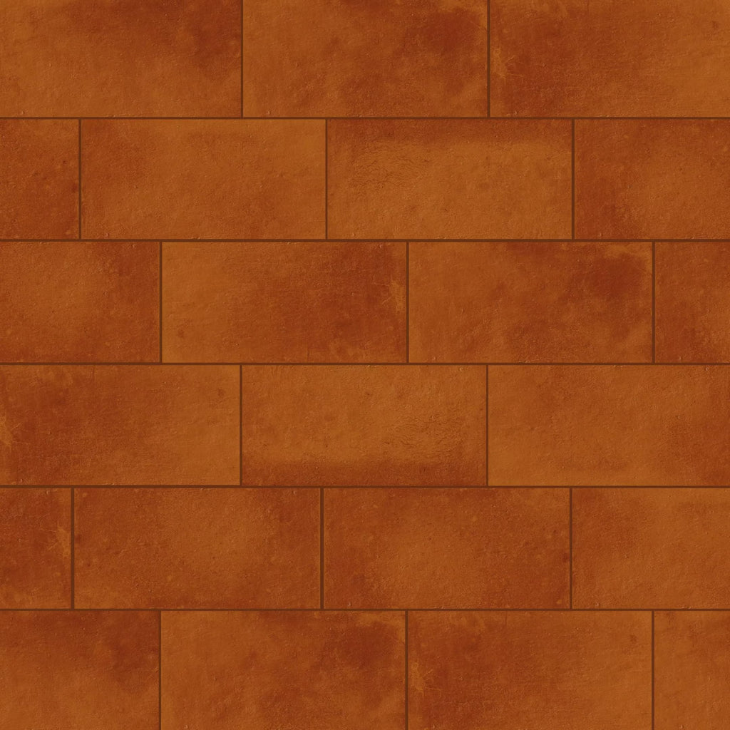 Desert Ember Matte Porcelain 4x9 Inches Tile Rustic Terracotta Look Floor and Wall Tile Warm Earth Tone Indoor