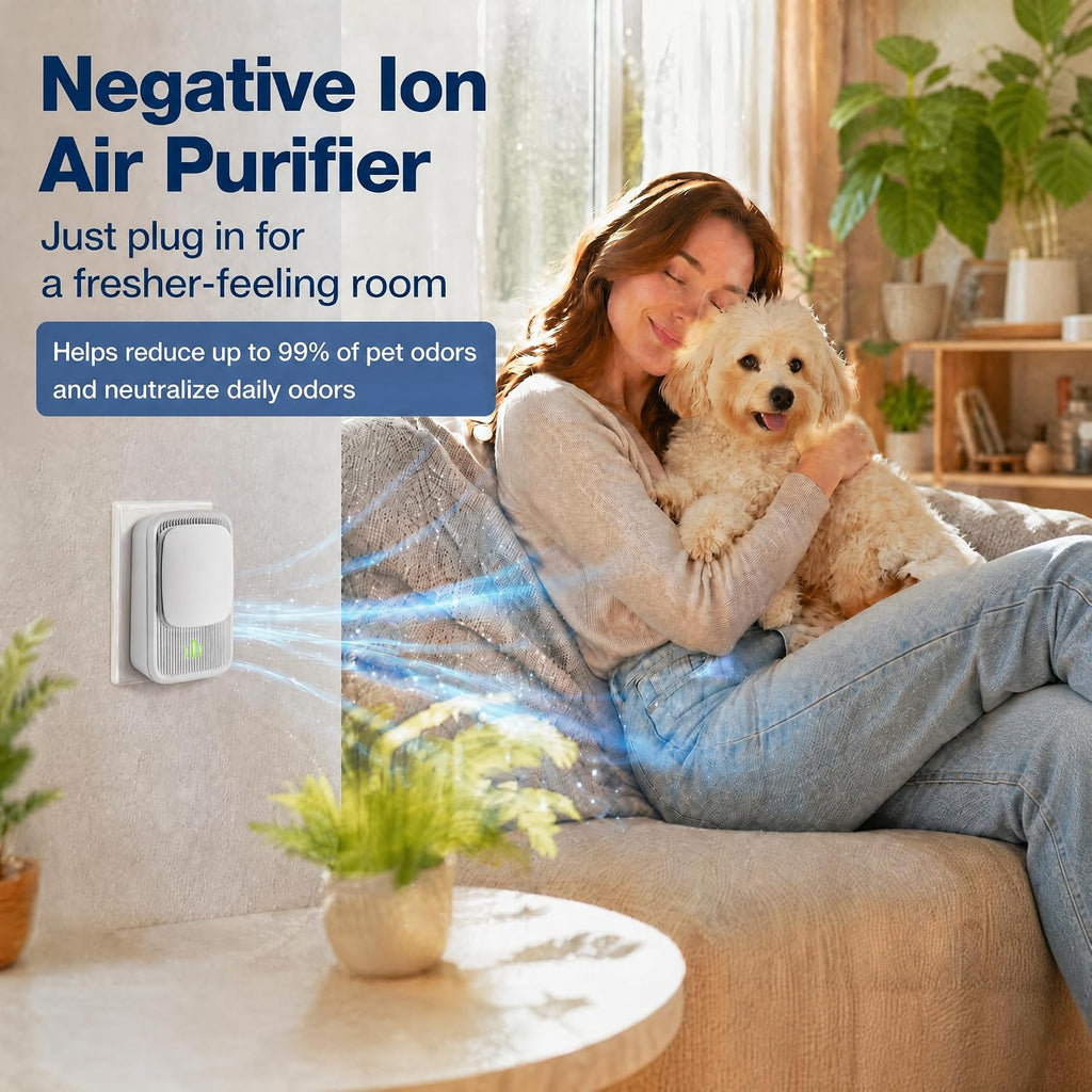 Plug In Negative Ion Air Purifier - 4 Pack Quiet Three-speed Adjustment Air Ionizers