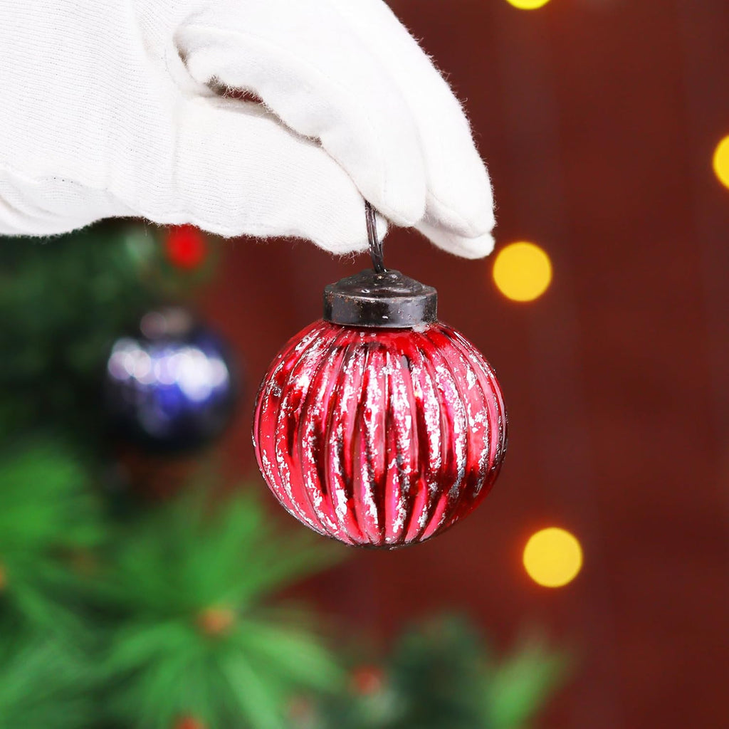 Retro Vintage Unique Large Christmas Ornaments Multi Glass Christmas Balls, Halloween, New Year, Valentine Day - Set of 12