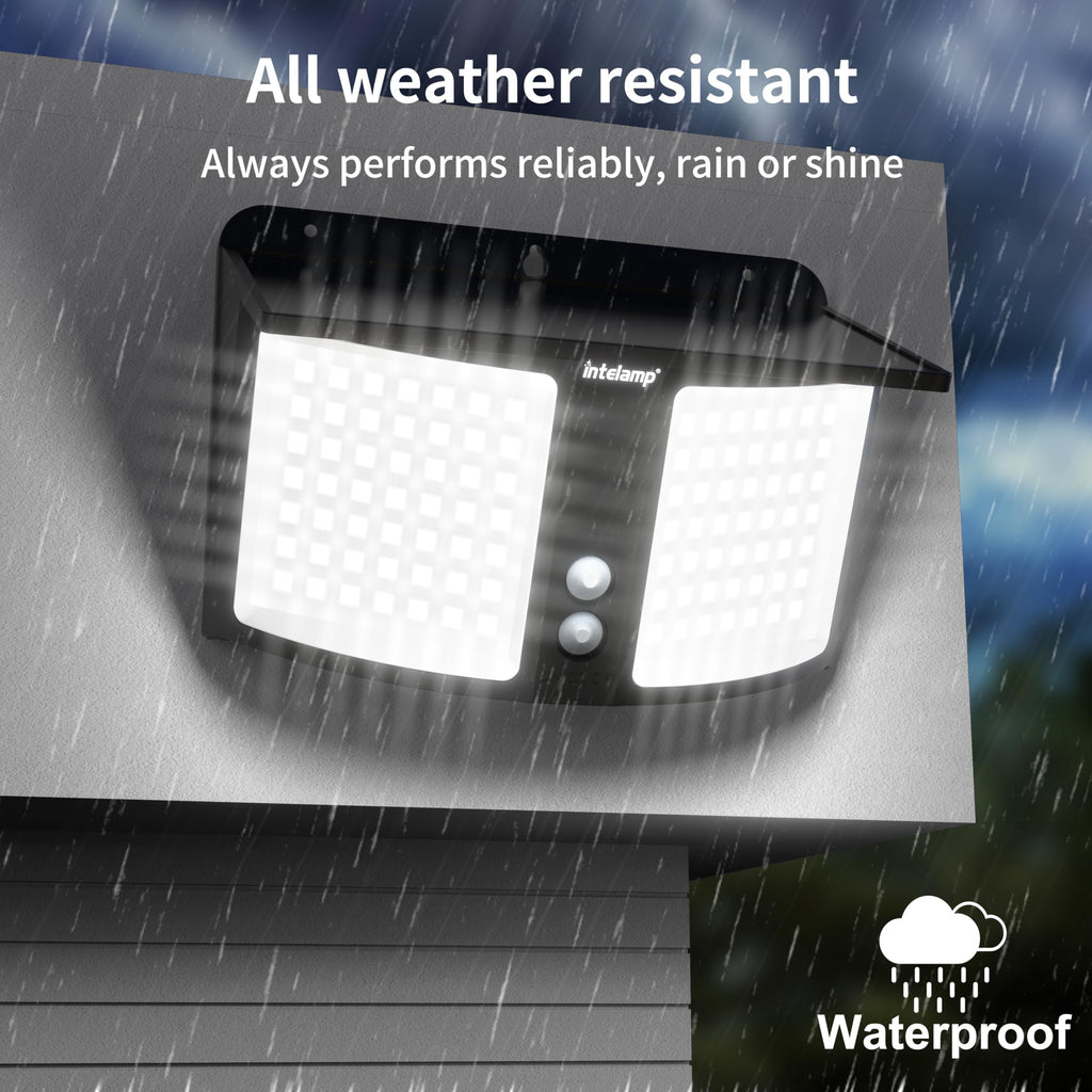 Solar Motion Sensor Light Outdoor Security Flood Light Waterproof