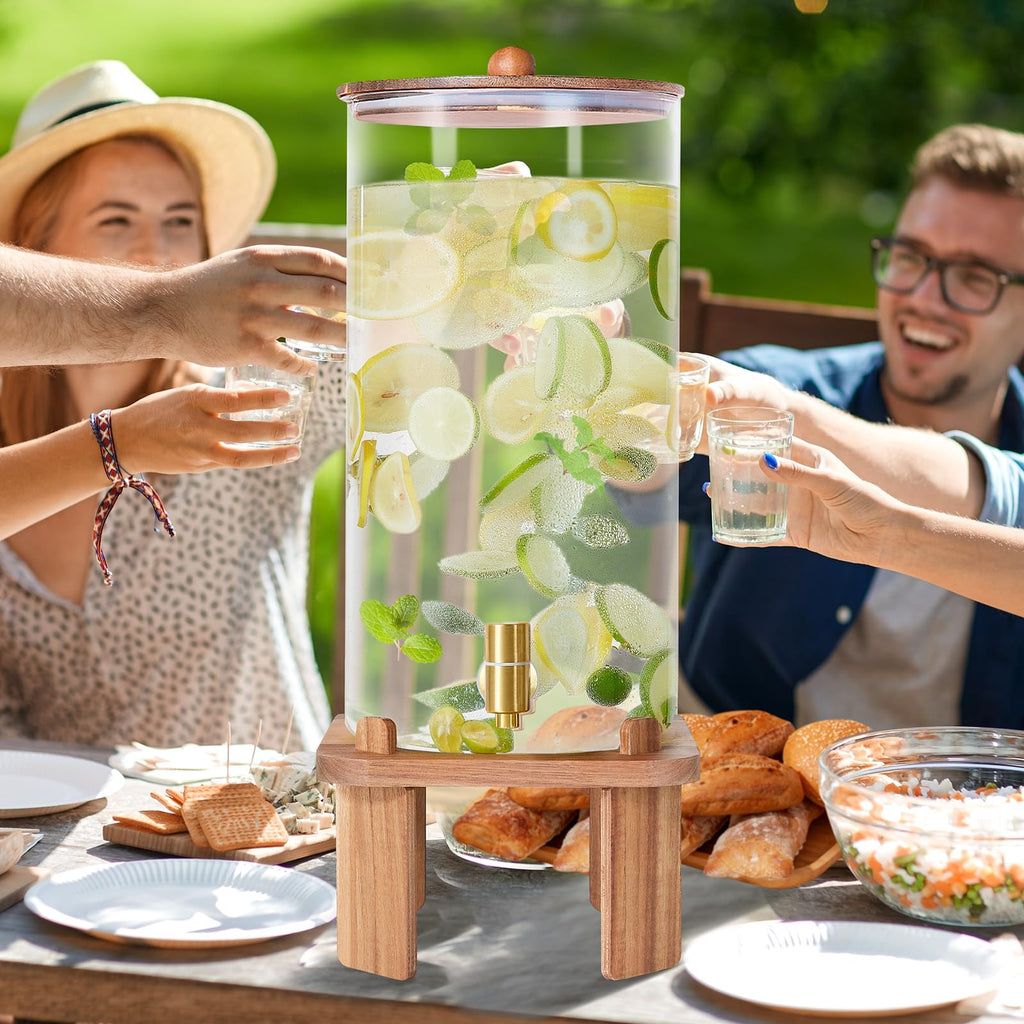 3 Gallon Large Drink Dispenser for Parties, Beverage Dispenser with Stand