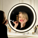 Makeup Mirror with Lights, 18 Inch Vanity Mirror with Lights, Lighted Makeup Mirror, Smart Touch Control Round Lighted