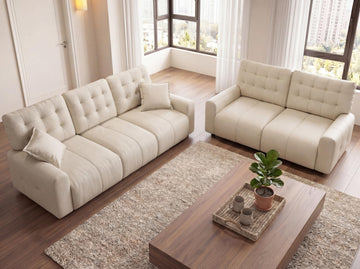 Oversized Sectional Leather Couch Deep Seat Sofa