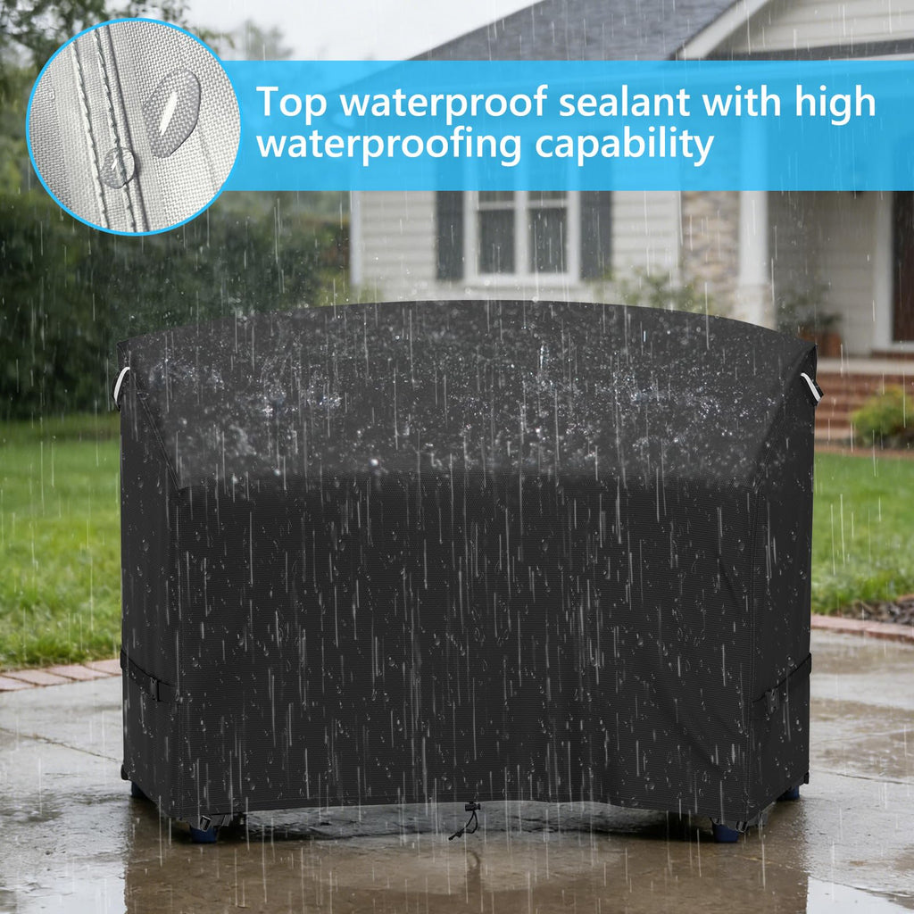Adirondack Chair Cover, Outdoor Waterproof Cover for Tall Adirondack Chair Set of 2 with Table, Black Waterproof Oxford
