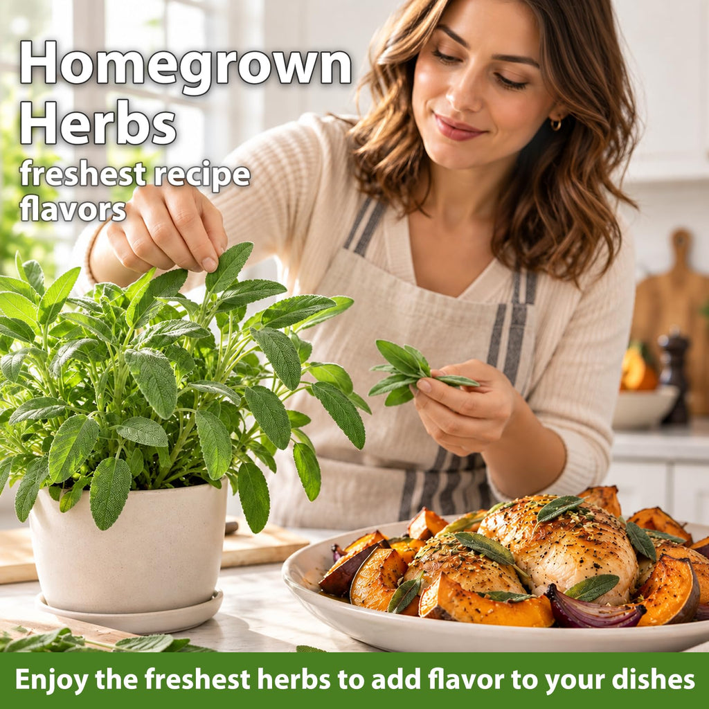 Indoor Herb Garden Kit, Complete Herb Starter Growing Kit with Seeds & Tools, Unique Christmas Birthday Gifts for