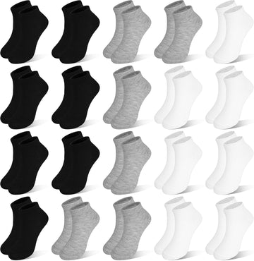 Kids Socks, 20 Pairs Boys Girls Low Cut Ankle Socks