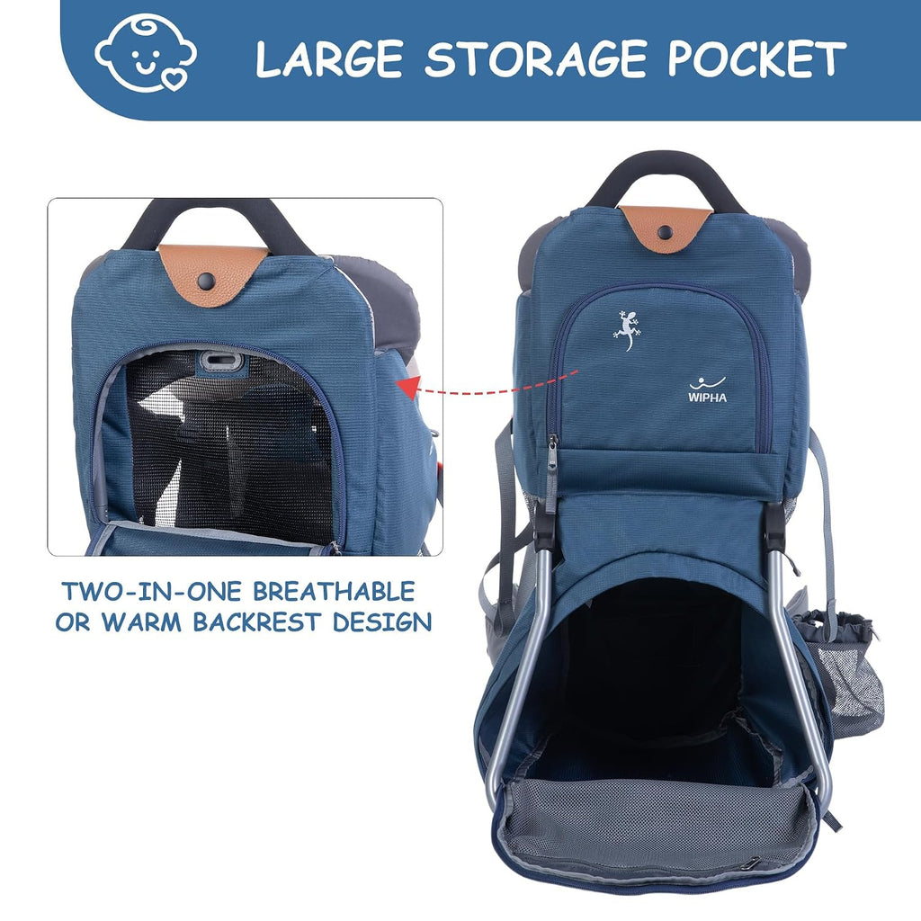 Hiking Baby Carrier Backpack, Lightweight Child Carrier, Breathable Mesh Toddler Carrier for Outdoor Adventures