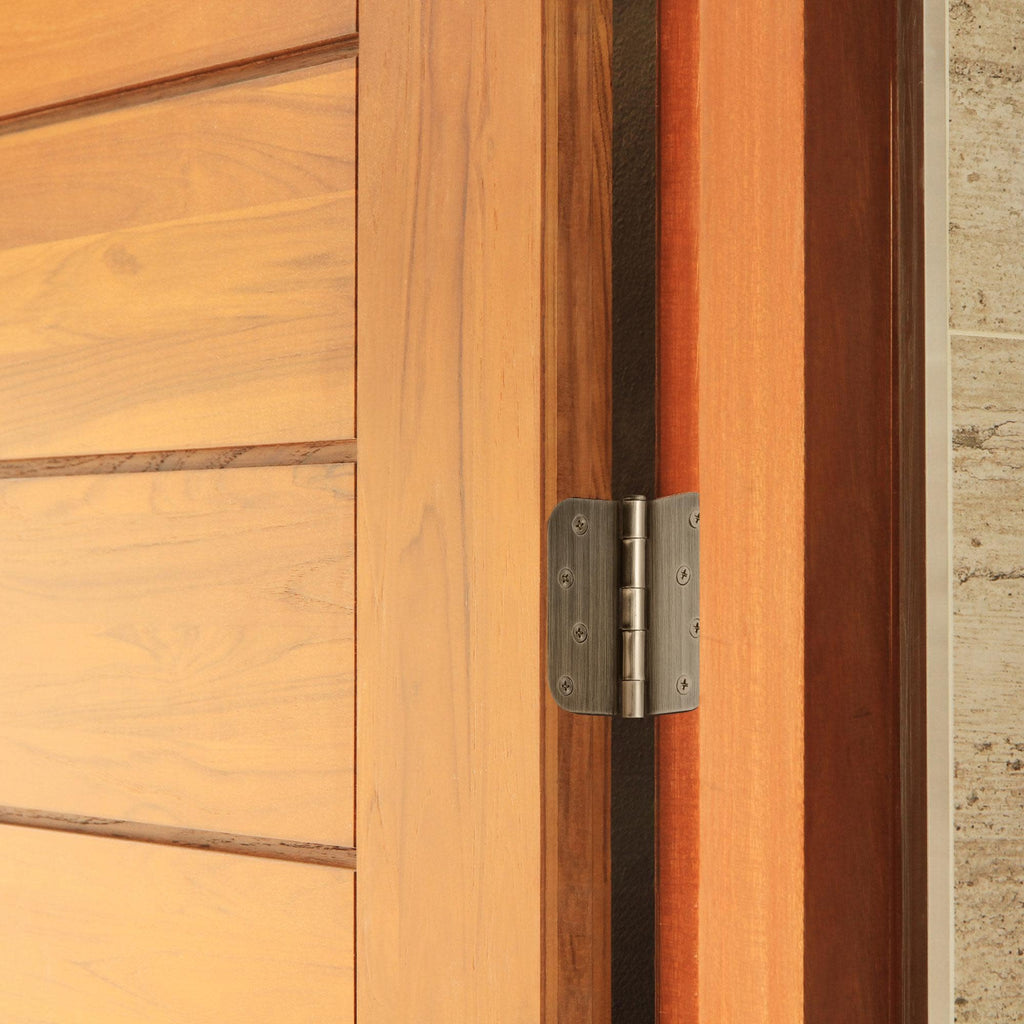 Interior Door Hinge, 4", Antique Brass