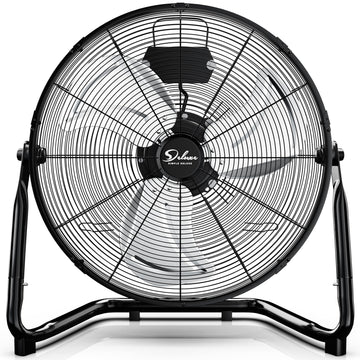 18 Inch 3-Speed High Velocity Heavy Duty Metal Industrial Floor Fans, Black