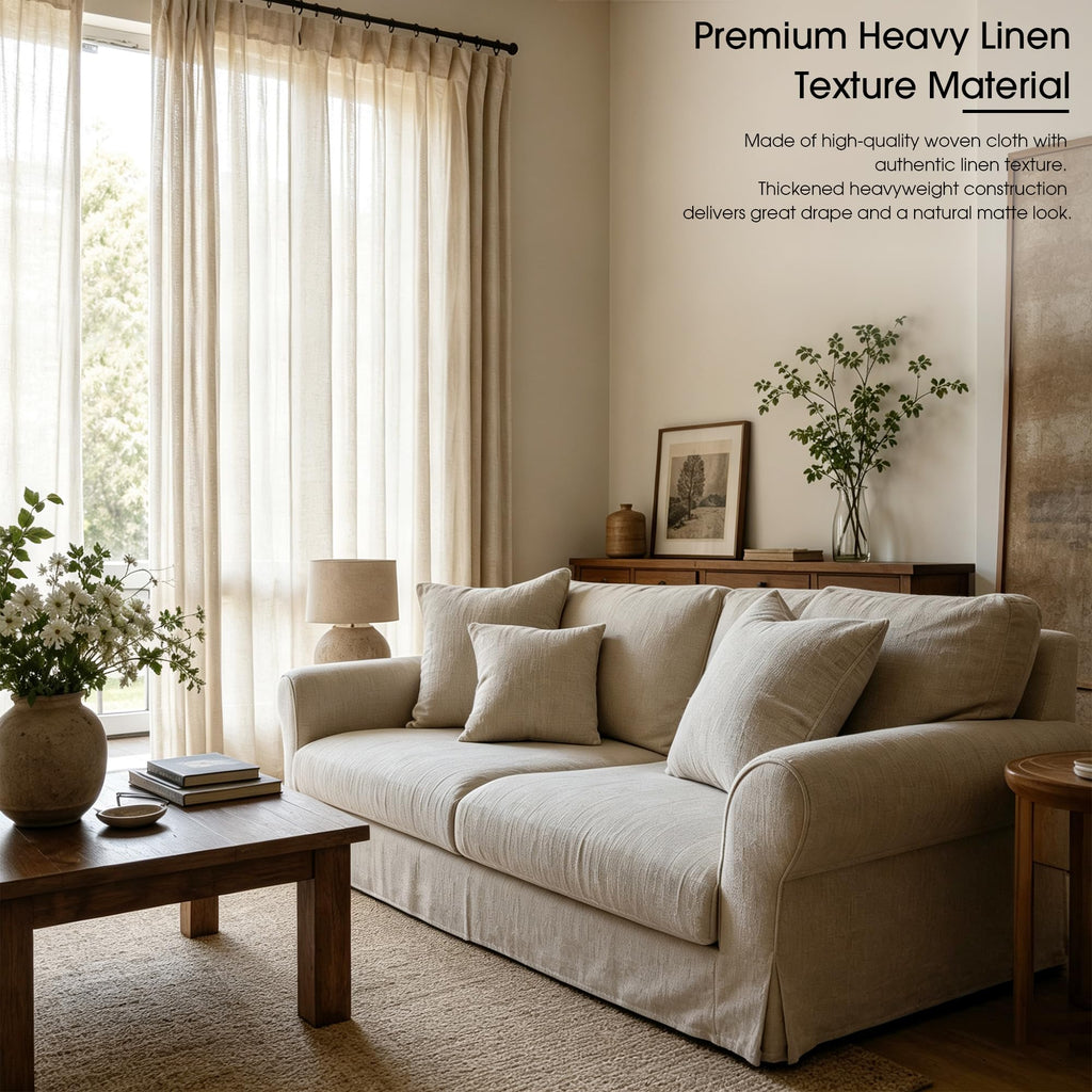 Linen Fabric | Natural Linen Cloth | Embroidery, Sewing | Soft, Breathable | 59" Wide | 30% Linen, 70% Viscose