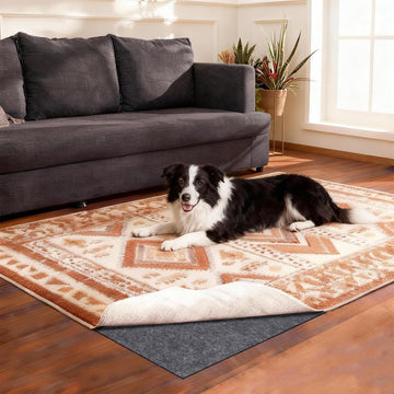 Rug Pad Waterproof Non-Slip 5x7 ft, 1/8" Thick Felt Cushion Pad for Area Rugs - Protects Hardwood, Tile & Laminate - Set of 35