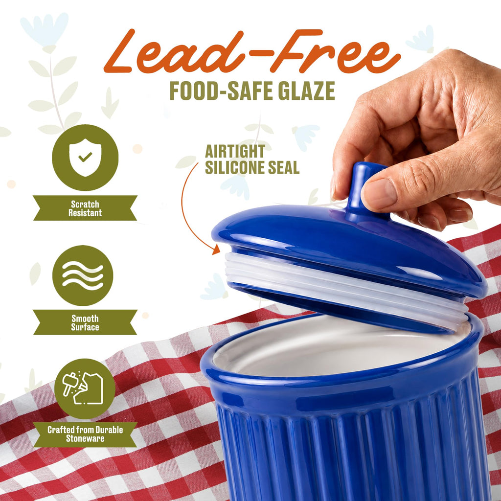 Simsbury Canisters 88 Oz - Simply Blue, Set of 3
