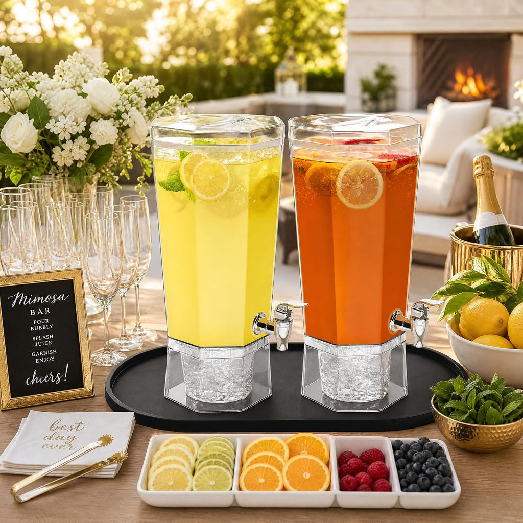 Drip Tray for Drink Dispenser, Drip Mat for 2 Glass Water Dispensers, Oval