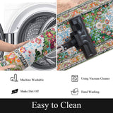 2' x 10' Boho Hallway Runner Rug, Non Slip Washable Vintage Farmhouse Accent Area Rug Carpet for Kit
