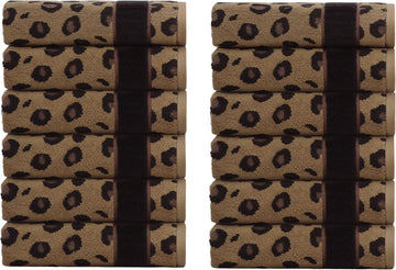 Oversized Bath Sheet - 2 Pack 100% Cotton Animal Print Towels | Extra Large 35 x 84 Leopard Cheetah Africa Safari 500