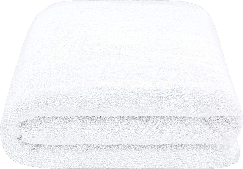 100% Cotton Turkish Towel, Soft Absorbent Quick Dry, 40x80 Oversized Bath Sheet Towel, Snow White