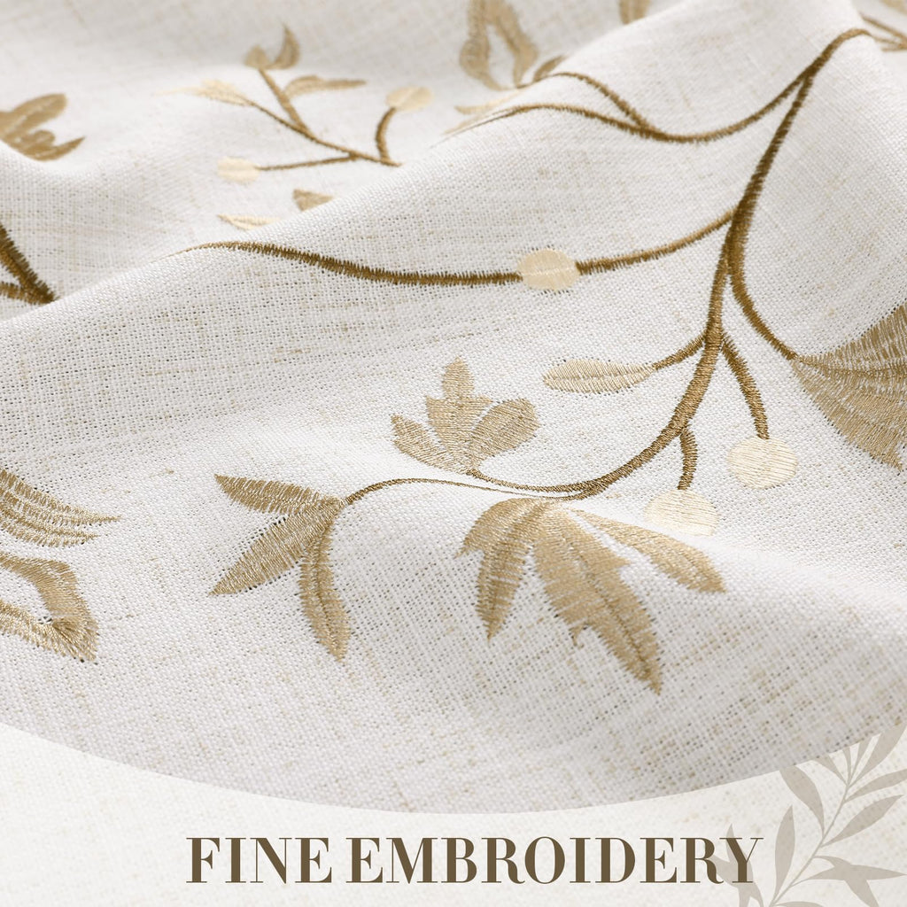 Cotton Linen Rectangle Tablecloth with Tassel for Dining Table, Burlap Heavy Duty Floral Farmhouse Coffee Kitchen