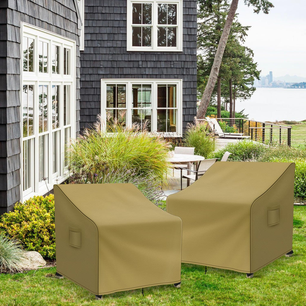 Patio Furniture Covers Waterproof for Chairs, Lawn Outdoor Chair Covers 2 Pack, for Outdoor Furniture Fits up to 30W