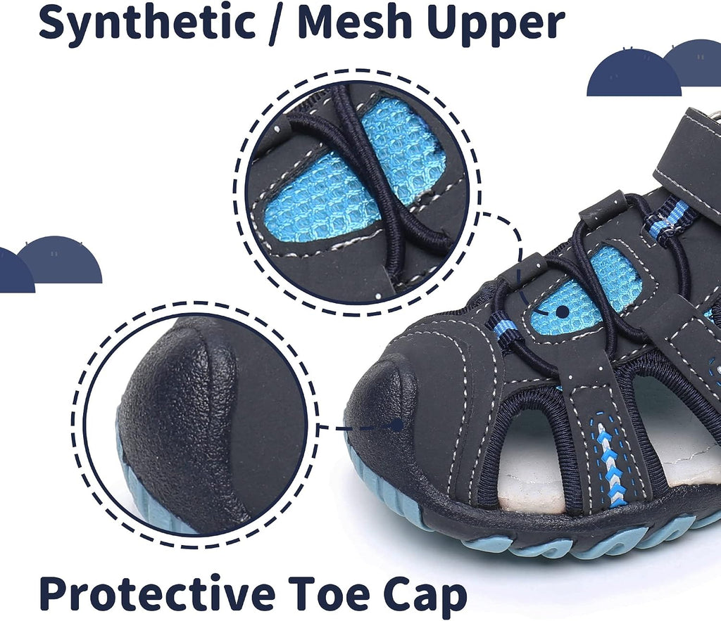 Kids Boys Girls Soft Sole Close Toe Sport Beach Water Sandals