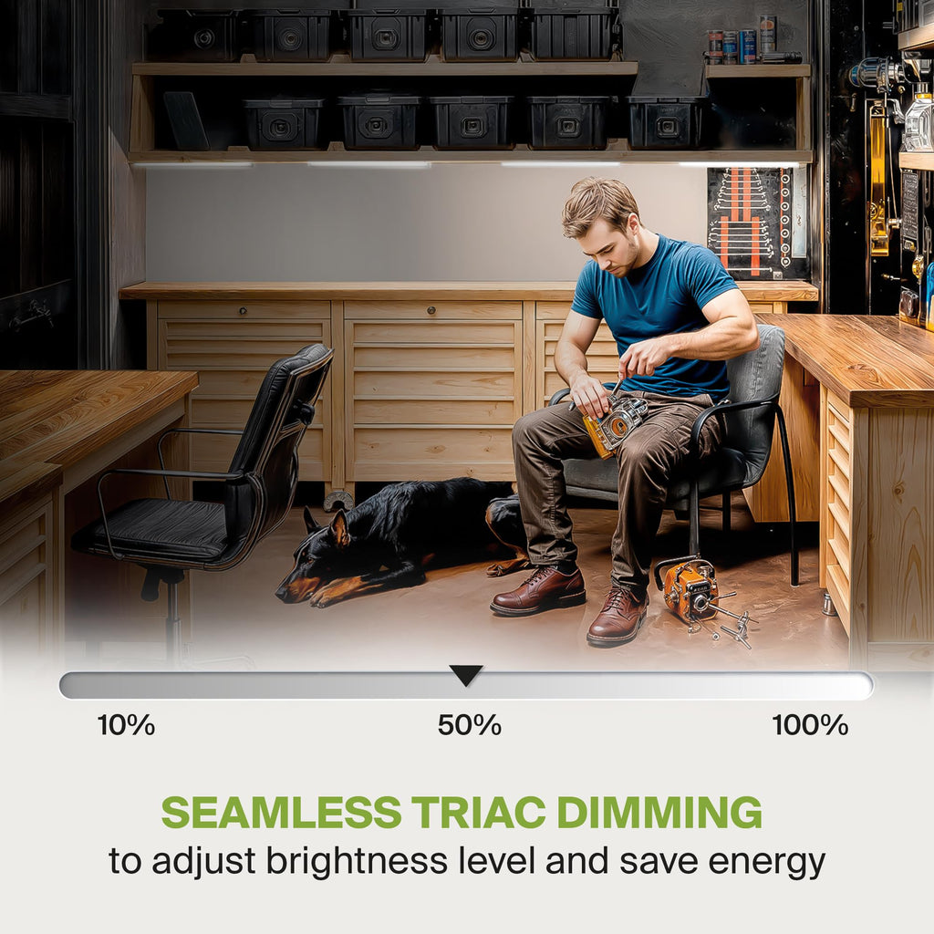 LED Under Cabinet Lighting, 24 inch 12W 822 LM, Dimmable Hardwired Under Cabinet Lights, 3000K Soft/4000K Cool/5000K