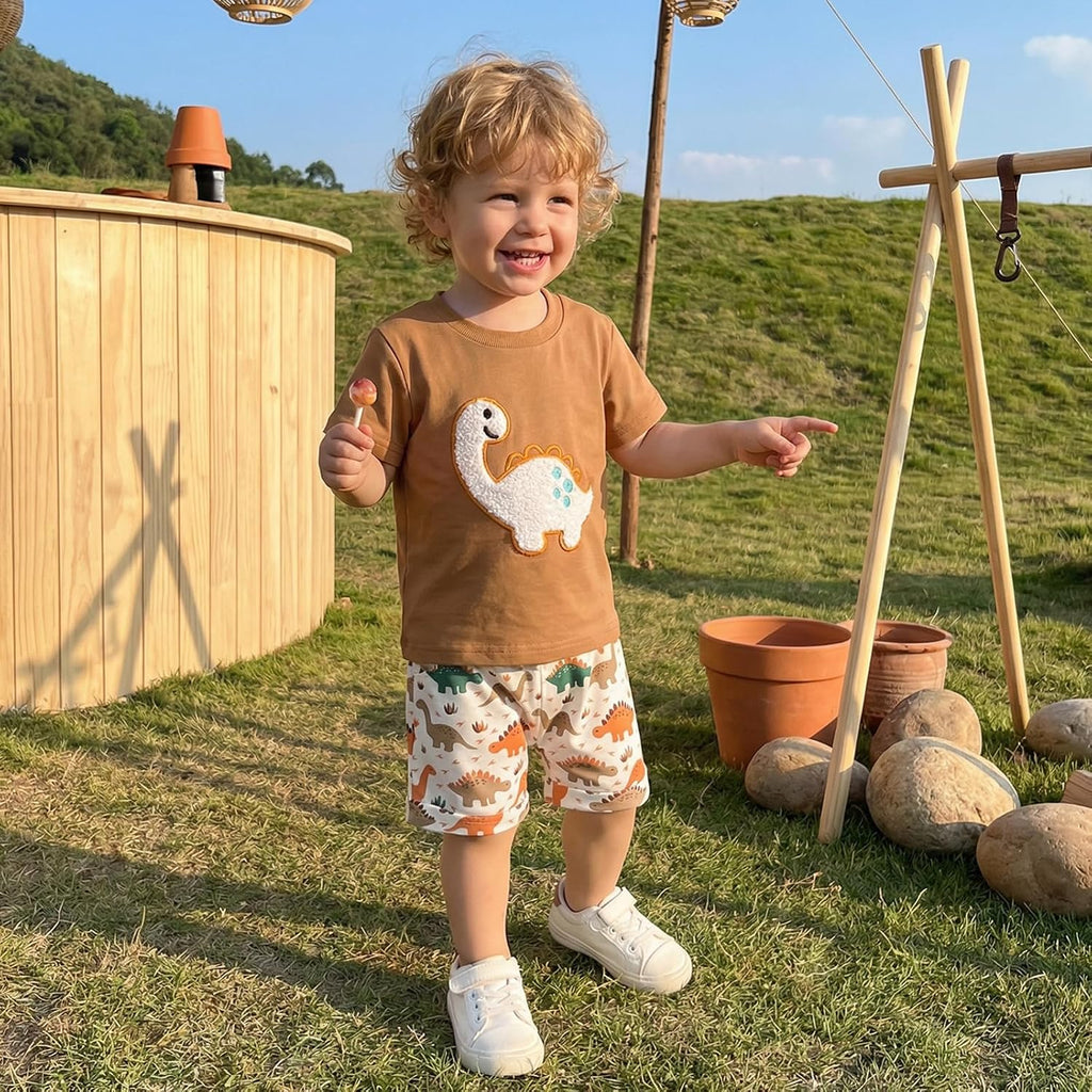 Toddler Baby Boy Summer Clothes Short Sleeve T-Shirt Tops Shorts Set 2Pcs Casual Outfit