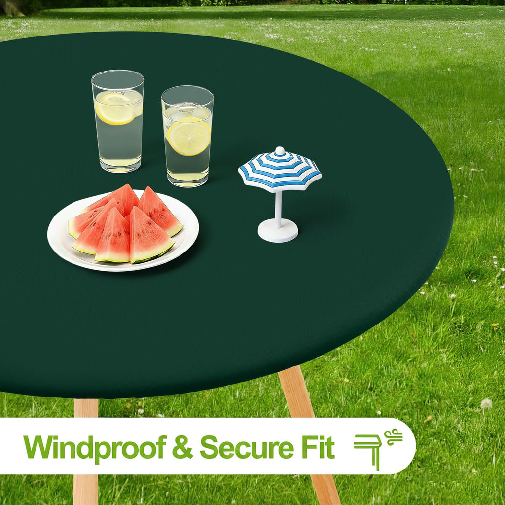Round Spandex Tablecloth, Fitted Table Cover for 57"-68" Tables