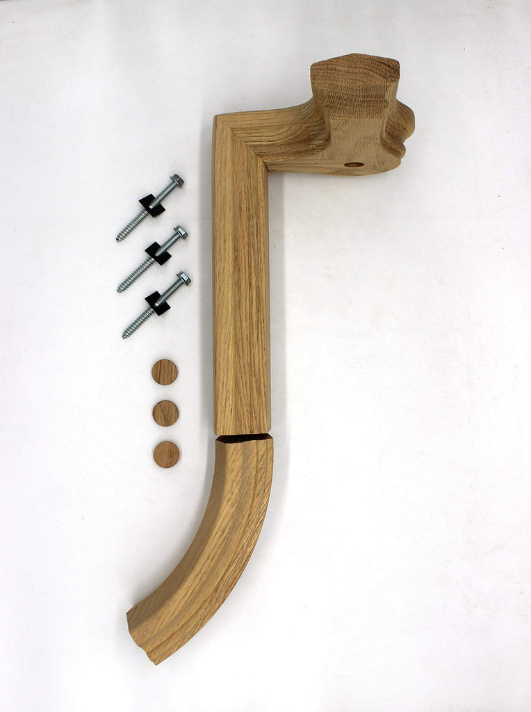 Red Oak 7786 Right Hand Gooseneck 2 Rise with Cap, 6701 Series Rail Fitting