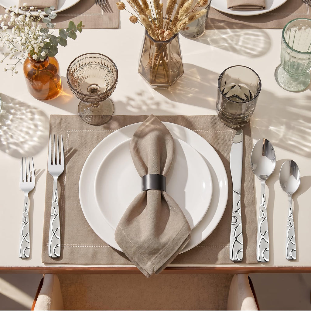 Silverware Set for 12, 60 Piece Stainless Steel Flatware Set