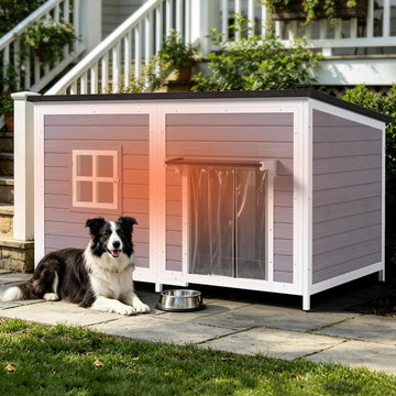 59" Insulated Extra Large Dog House, Grey