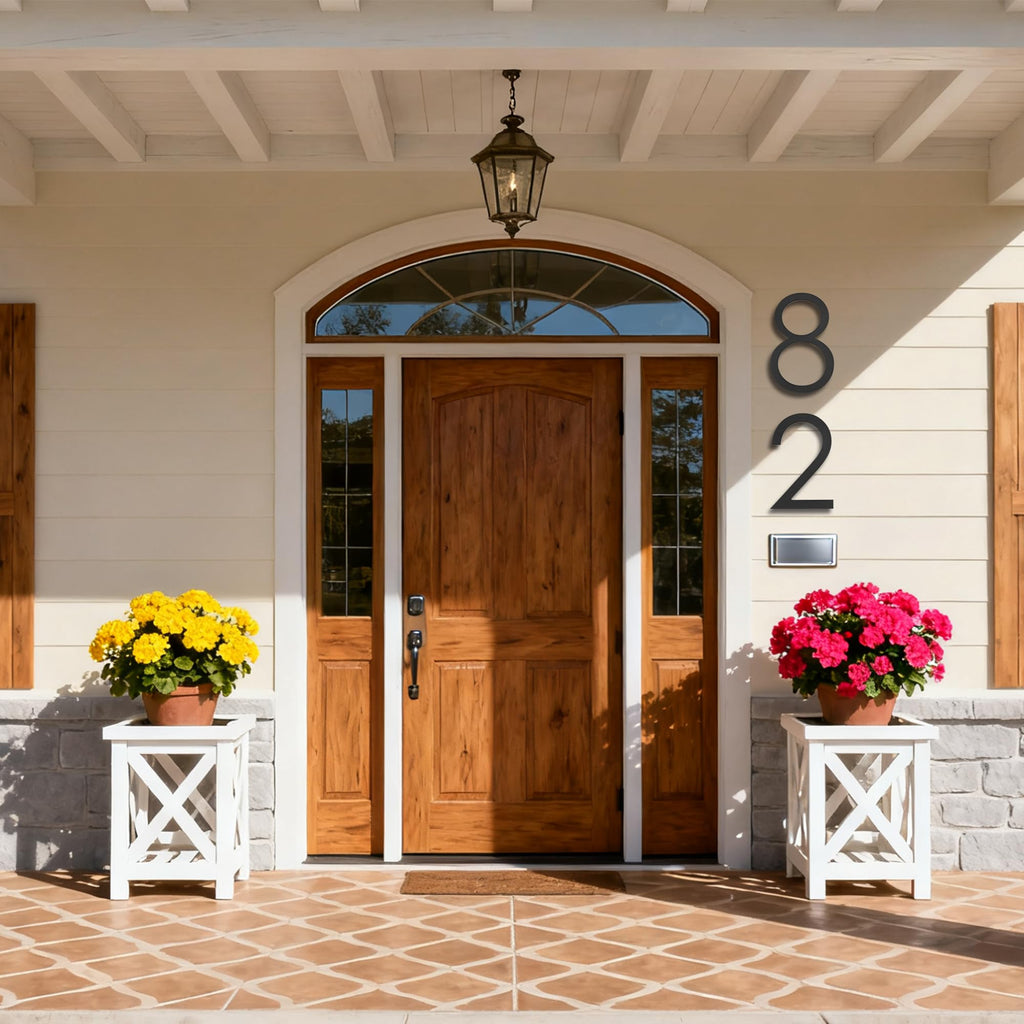 10 Inch Large house Numbers for Outside Modern Metal Black Address Number 1