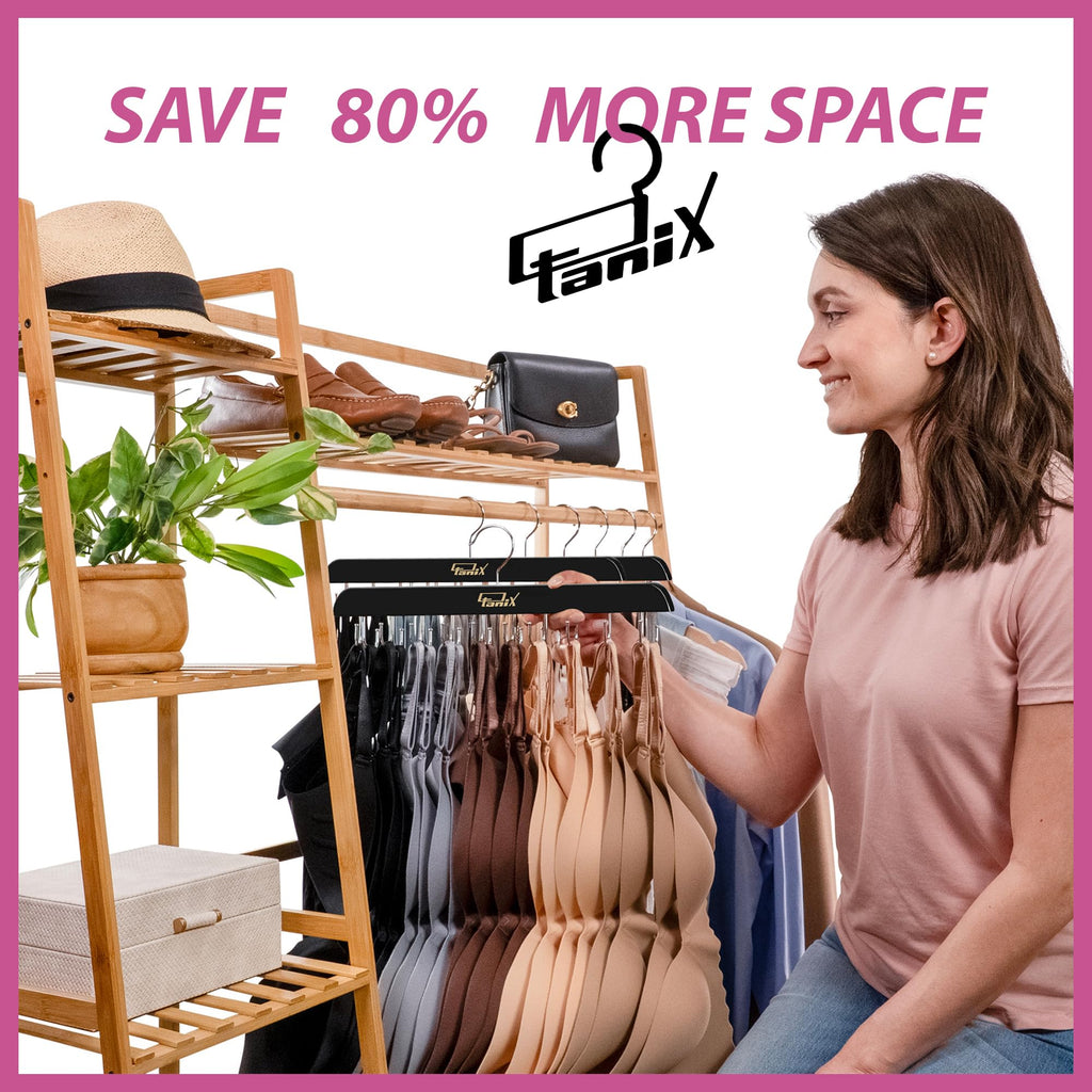 3 Pack Tank Top Hangers Space Saving, Bra Hangers for Closet Organizer, Bra Organizer for Closet, Space Saving