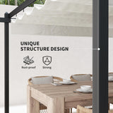 13' x 13' Retractable Pergola Canopy with Stronger Aluminum Frame, Outdoor Pergola Sun Shade Shelter for Garden, Patio