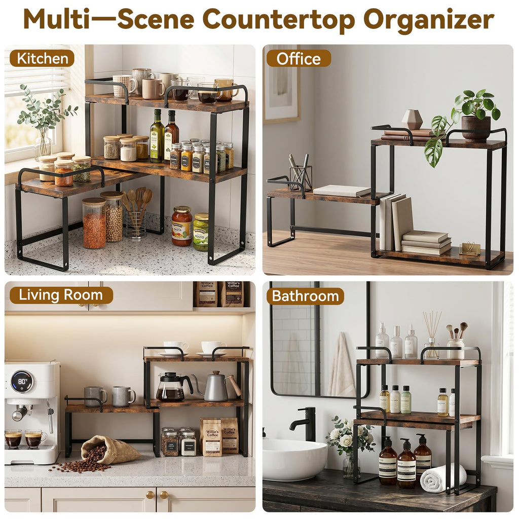 Stackable Kitchen Countertop Organizer Corner Shelf