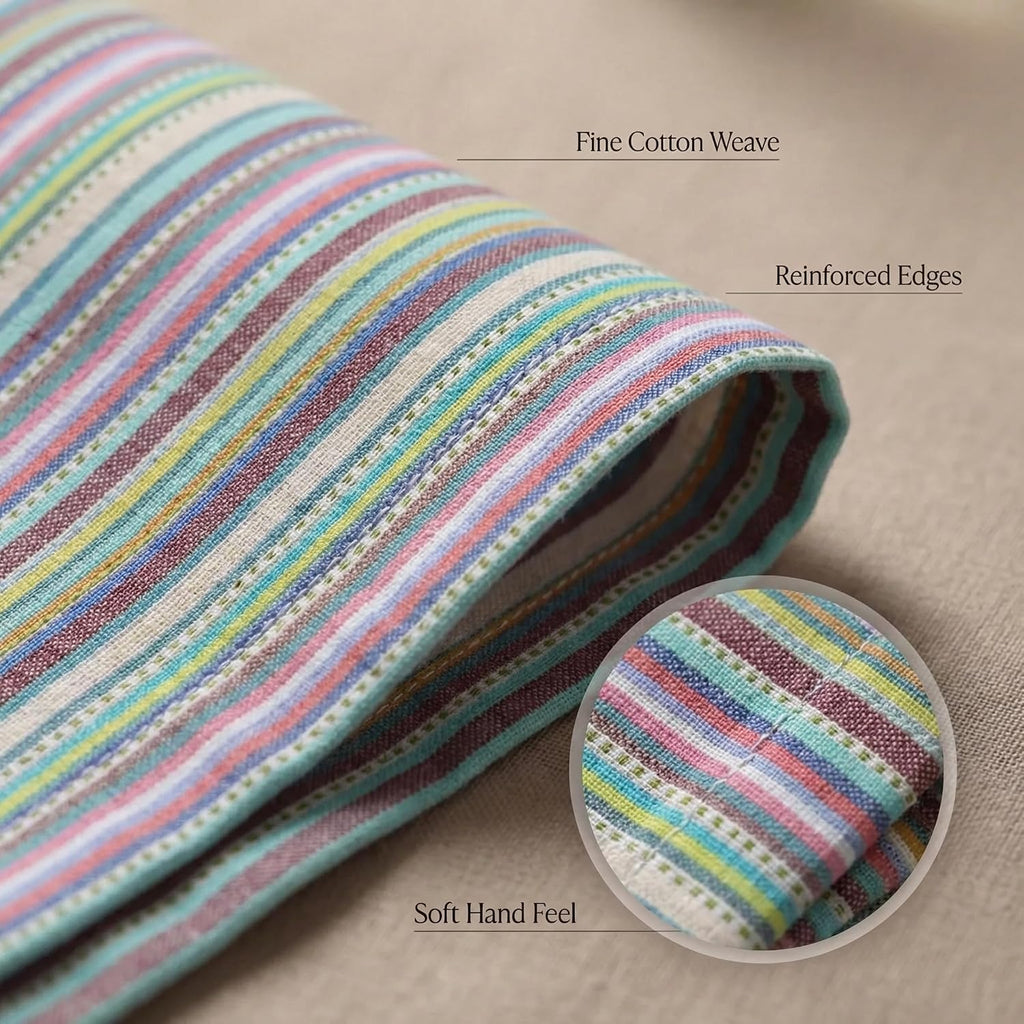 Cloth Napkins Cotton 20x20 (Set of 12) Multi Blue