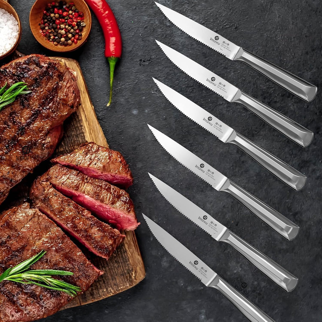 16-Pieces Knife Set, High-Carbon Stainles Steel Kitchen Knife Set | Knife Set with Block|15°Precision Edge|56±2 HRC