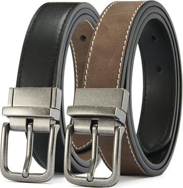 1" Boys Reversible Dress Belt 1 Piece - Leather Belt for Kids