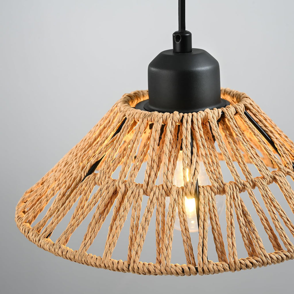 Battery Operated Hanging Outdoor Chandelier, Gazebo Lights Outdoor Pendant Light with Remote Control, 4*AA Battery
