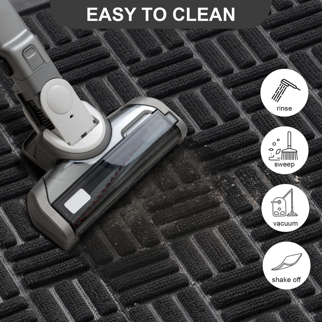 Front Door Mat Outdoor Entrance, 36" x 24" Heavy Duty Welcome Mat for Outdoor and Indoor, Waterproof Dirt Trapper