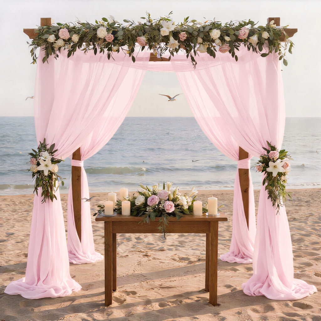 Wedding Arch Draping Fabric 30'' x 18FT Sheer Chiffon Arch Drape Backdrop