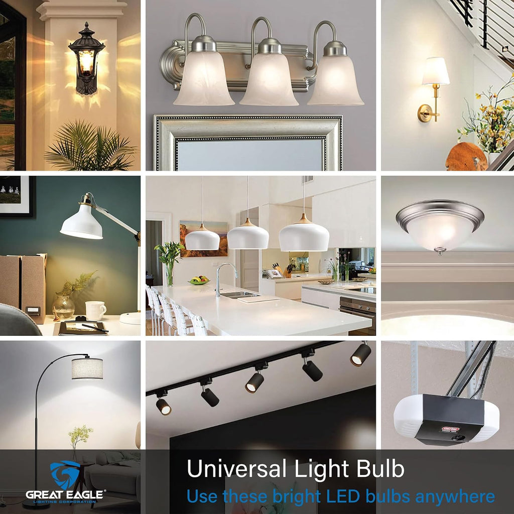 Eagle Lighting LED Light Bulbs 100 Watt Equivalent, Soft White 3000K, A19 E26 Bulb 1500 Lumens Non-Dimmable Bedroom