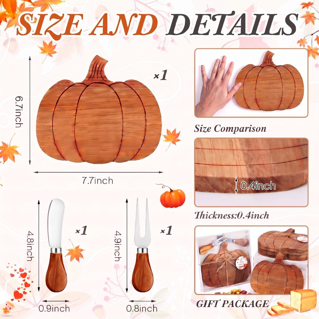1 Set Fall Pumpkin Charcuterie Boards, Mini Cheese Board Gifts