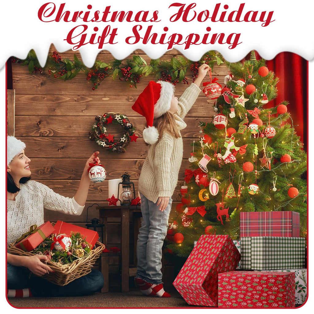 20 Pack 11.42 x 5.91 x 5.91 Inch Christmas Gift Shipping Boxes Corrugated Small Cardboard Boxes for Christmas Holiday