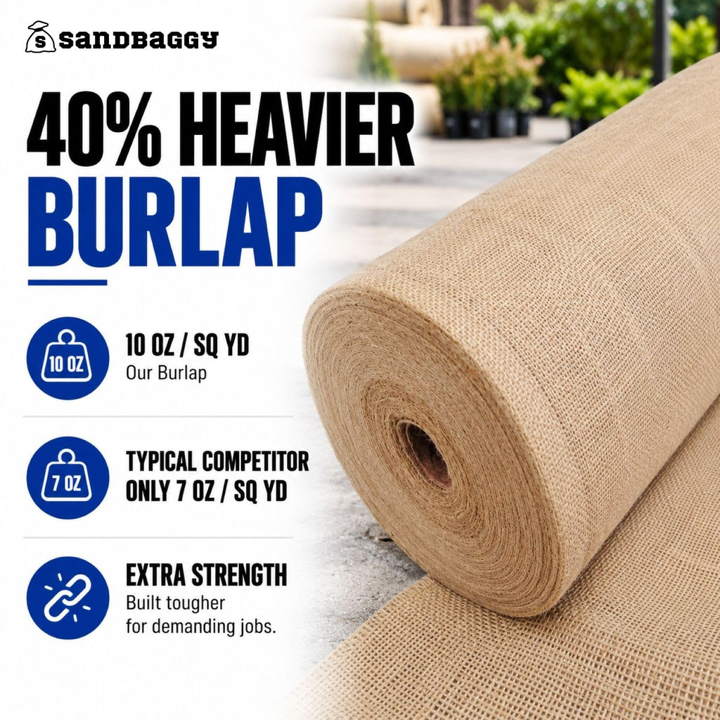 Burlap Fabric Roll | 40 Inch by 300 ft | Great for Garden, Yard, Wedding, Craft, Decorating Tables | Constructed from