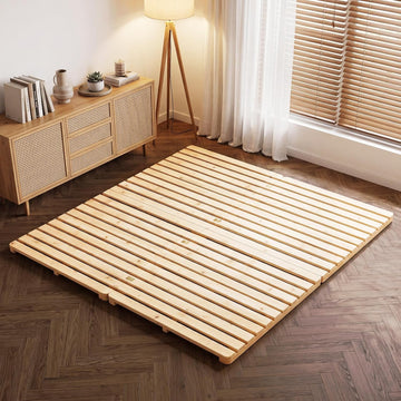 Floor Bed Frame, Foldable Japanese Tatami Bed Frame for Futon Mattress