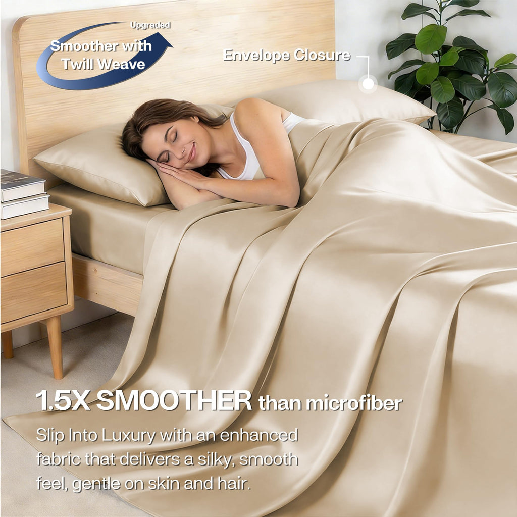 Sheets 3 Pieces, Rayon Derived from Bamboo Blend, Beige