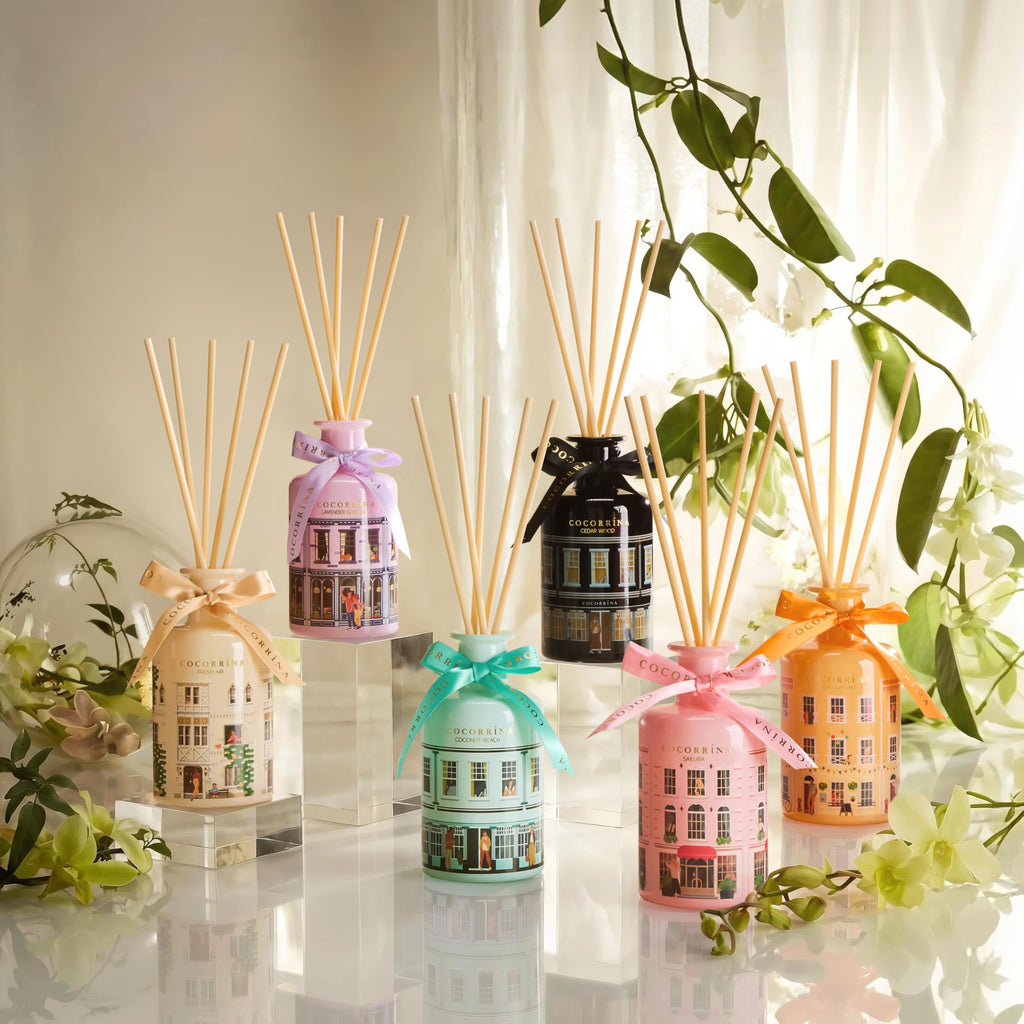Reed Diffuser - Cedar Wood 6.76 fl oz Reed Diffuser with 8 Sticks Home Fragrance Bathroom Decor (Festive House